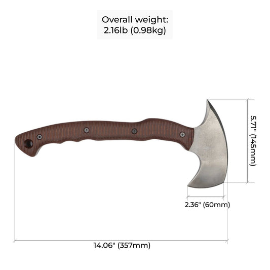 Tactical tomahawk "Wendigo" with polymer composite handle