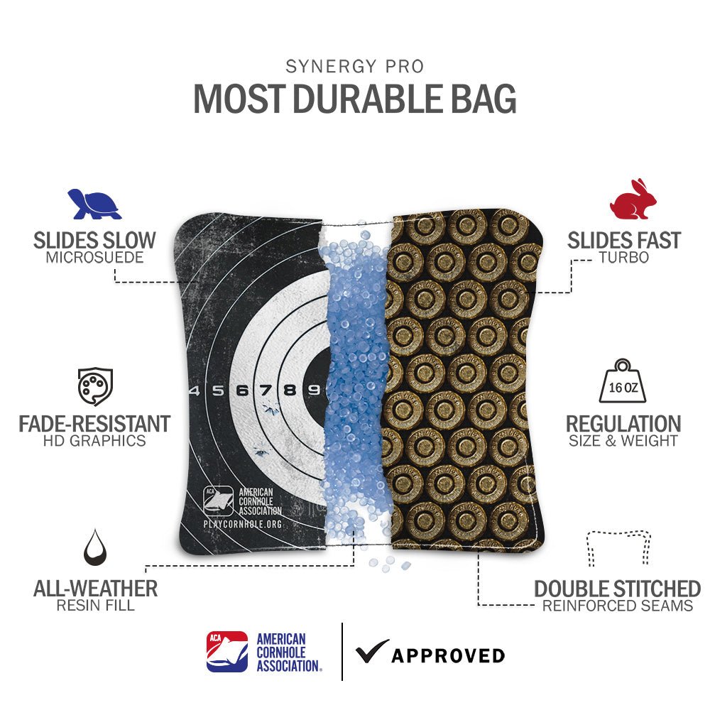 Target with Shells Synergy Pro Cornhole Bags