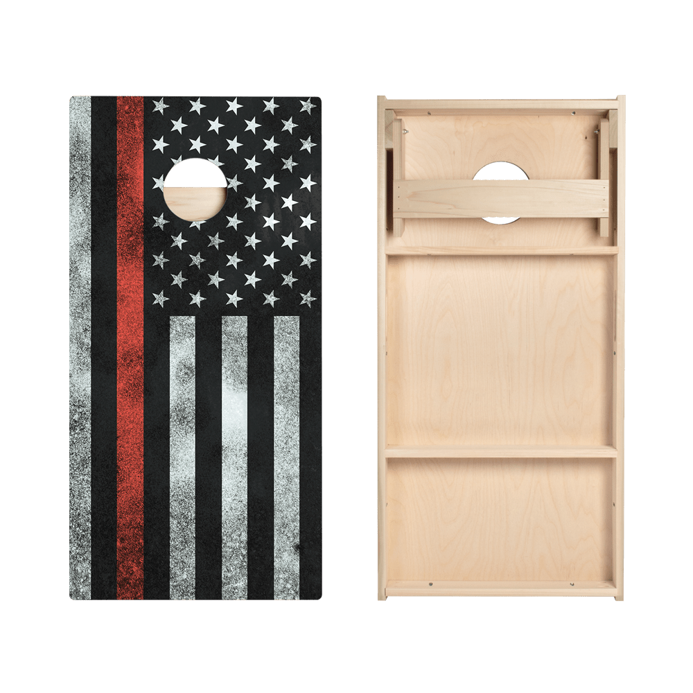 Thin Red Line Star Cornhole Boards
