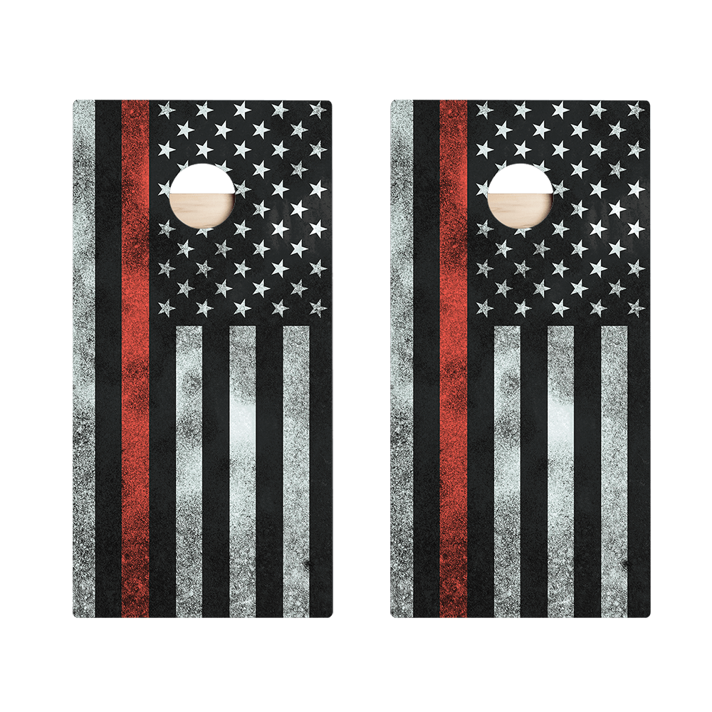 Thin Red Line Star Cornhole Boards