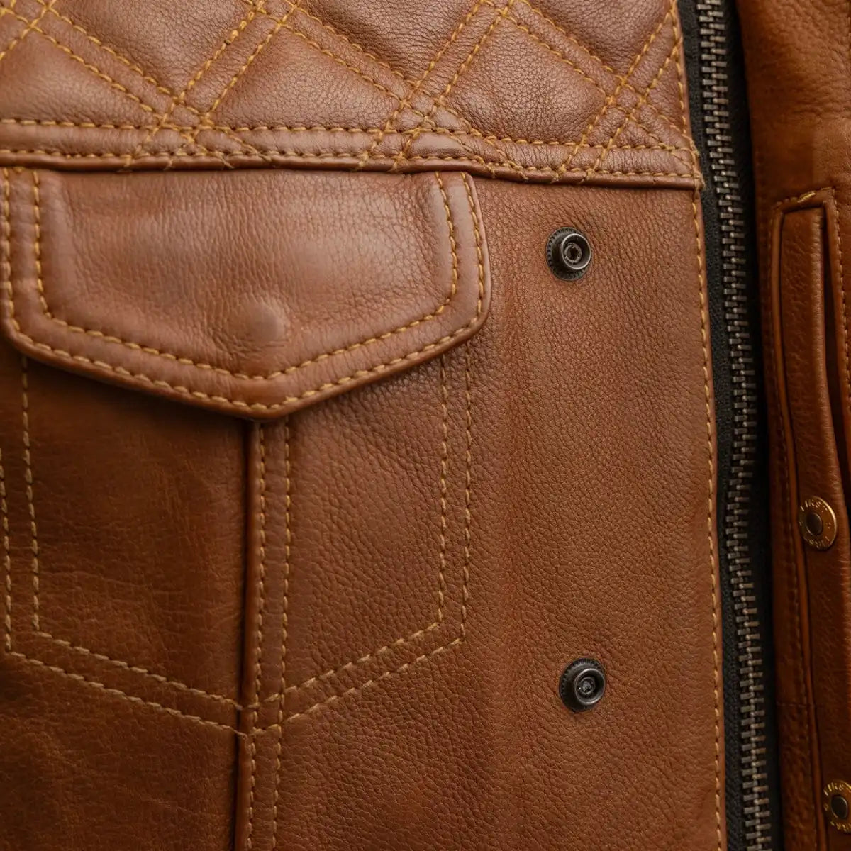Timber Men's motorcycle leather vest (limited edition)