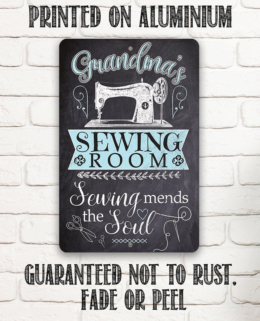 Grandma's Sewing Room - Metal Sign