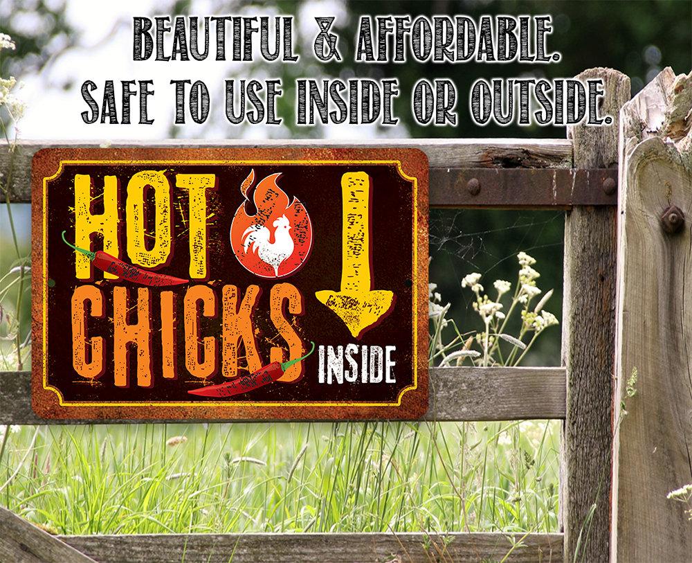 Hot Chicks - Metal Sign