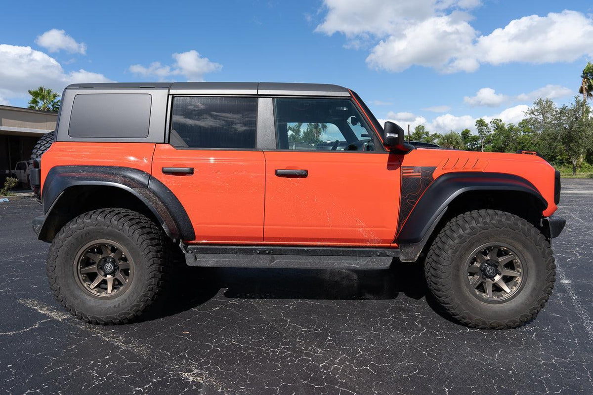 Topo American Flag Fender Overlays (Clear) - 2022+ Bronco Raptor