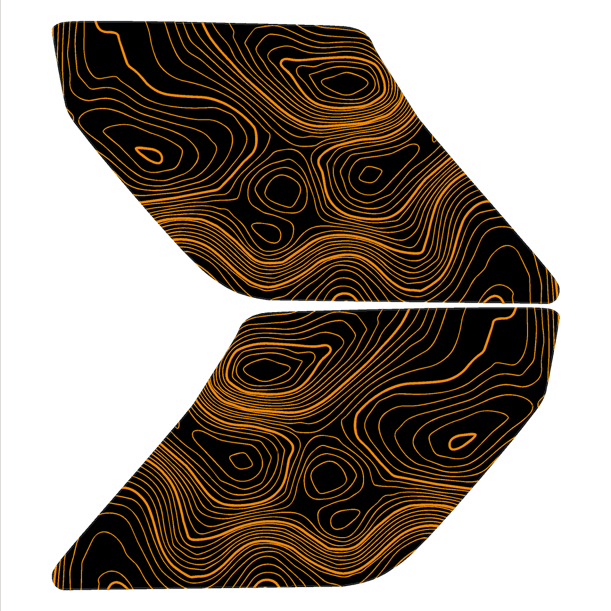 Topo Interior Sun Visor Overlays (Printed Series) - 2021+ Bronco (NO Homelink)