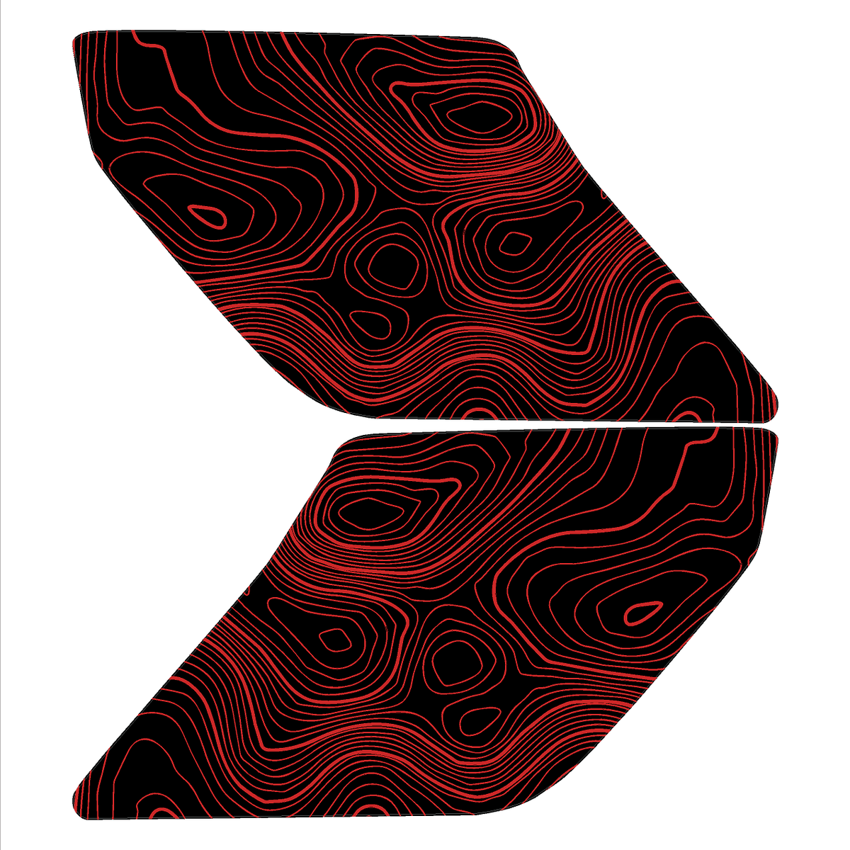 Topographic Interior Sun Visor Overlays - 2024+ Ranger Raptor (with Homelink)
