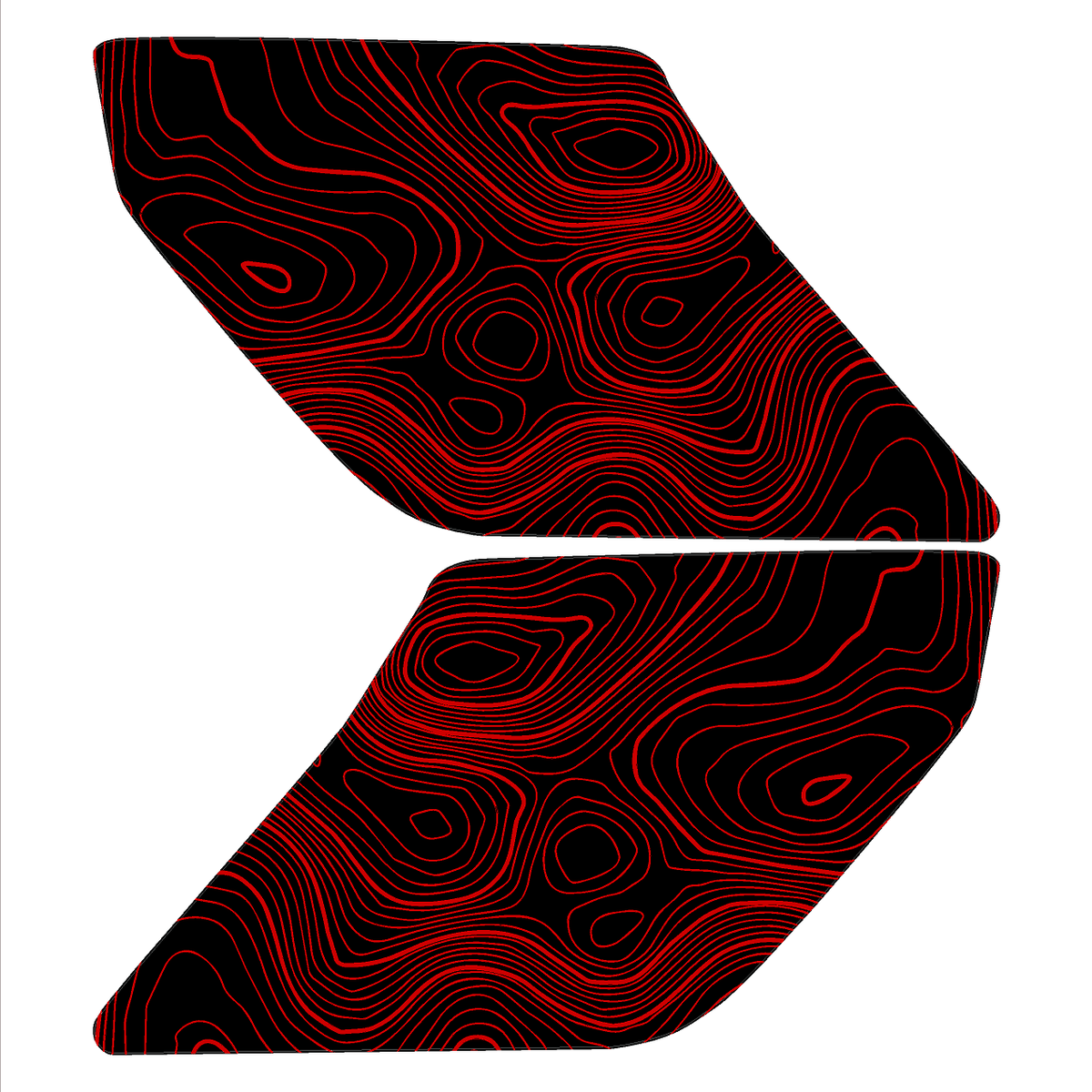Topo Interior Sun Visor Overlays (Printed Series) - 2021+ Bronco (NO Homelink)