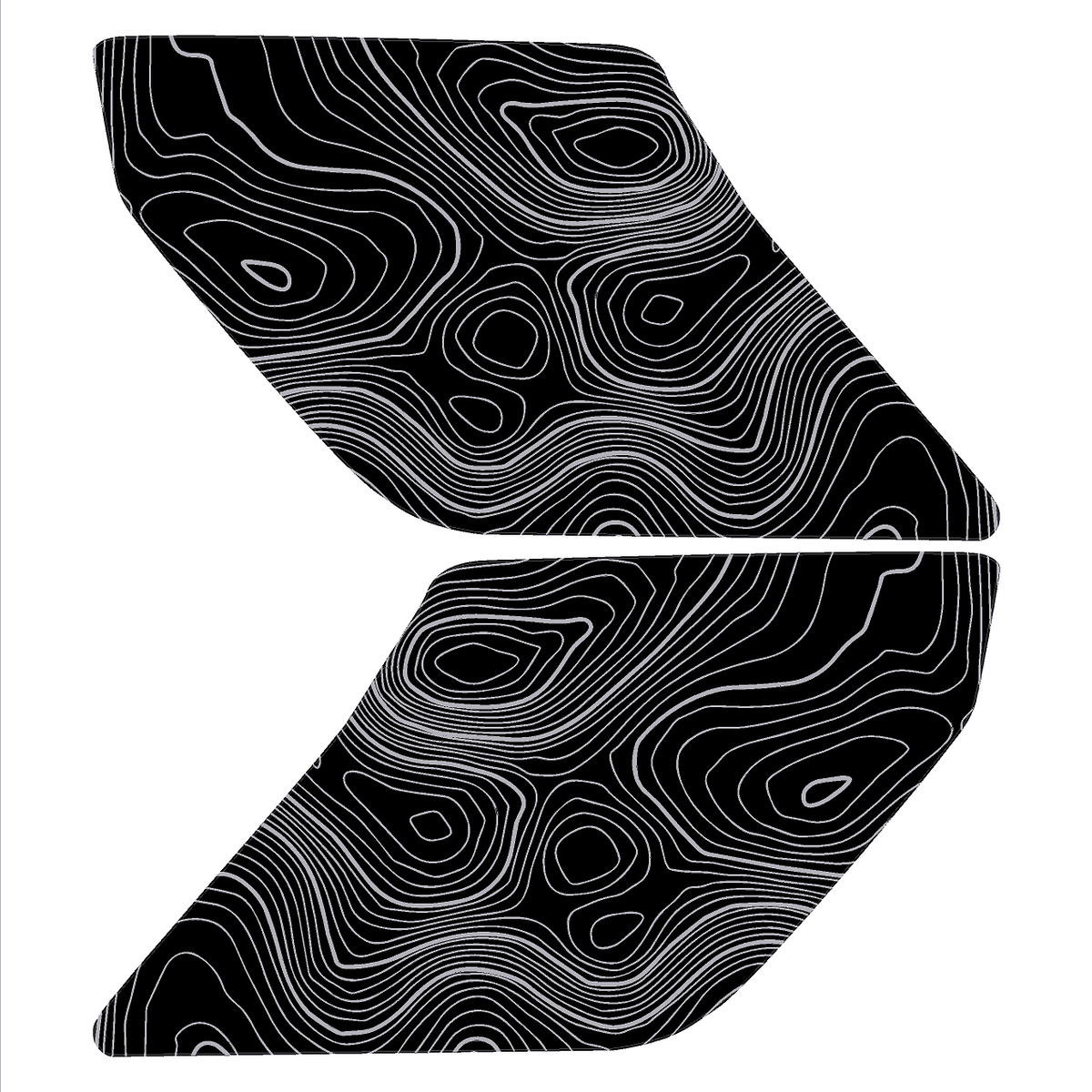 Topo Interior Sun Visor Overlays (Printed Series) - 2021+ Bronco (NO Homelink)