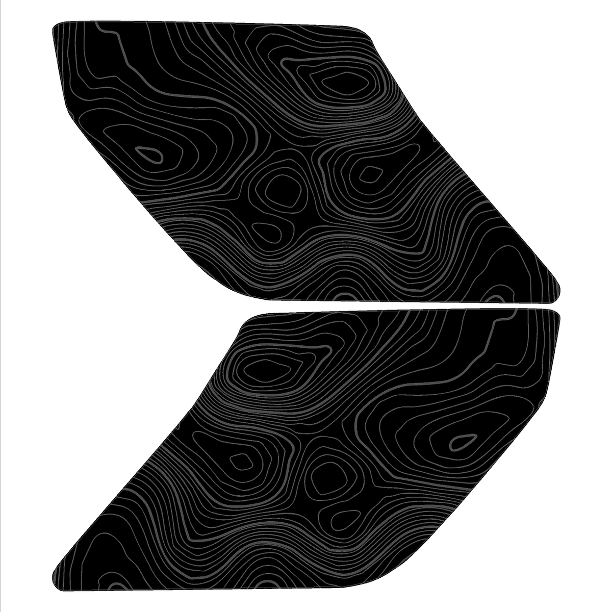Topographic Interior Sun Visor Overlays - 2024+ Ranger Raptor (with Homelink)