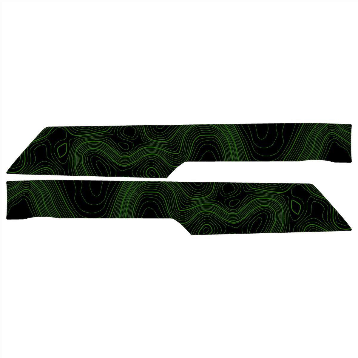 Topo Rear Interior Upper Door Card Insert Overlays (Printed Series) - 2021+ Bronco 4 Door