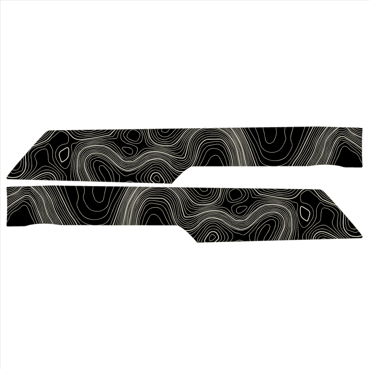 Topo Rear Interior Lower Door Card Insert Overlays (Printed Series) - 2021+ Bronco 4 Door