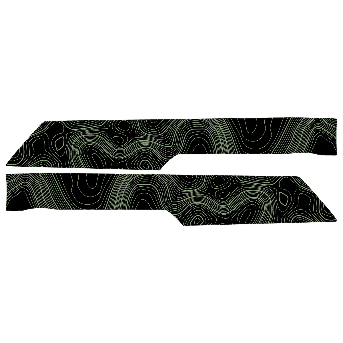 Topo Rear Interior Upper Door Card Insert Overlays (Printed Series) - 2021+ Bronco 4 Door