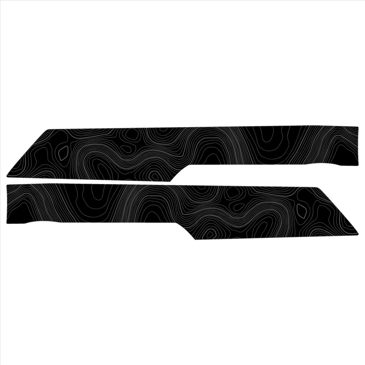 Topo Rear Interior Upper Door Card Insert Overlays (Printed Series) - 2021+ Bronco 4 Door