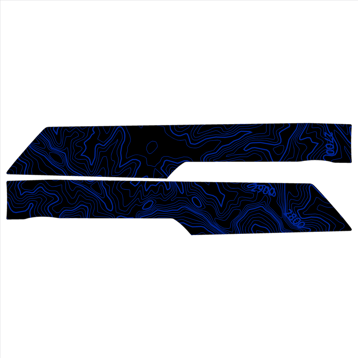 Topo Rear Interior Lower Door Card Insert Overlays (Printed Series) - 2021+ Bronco 4 Door