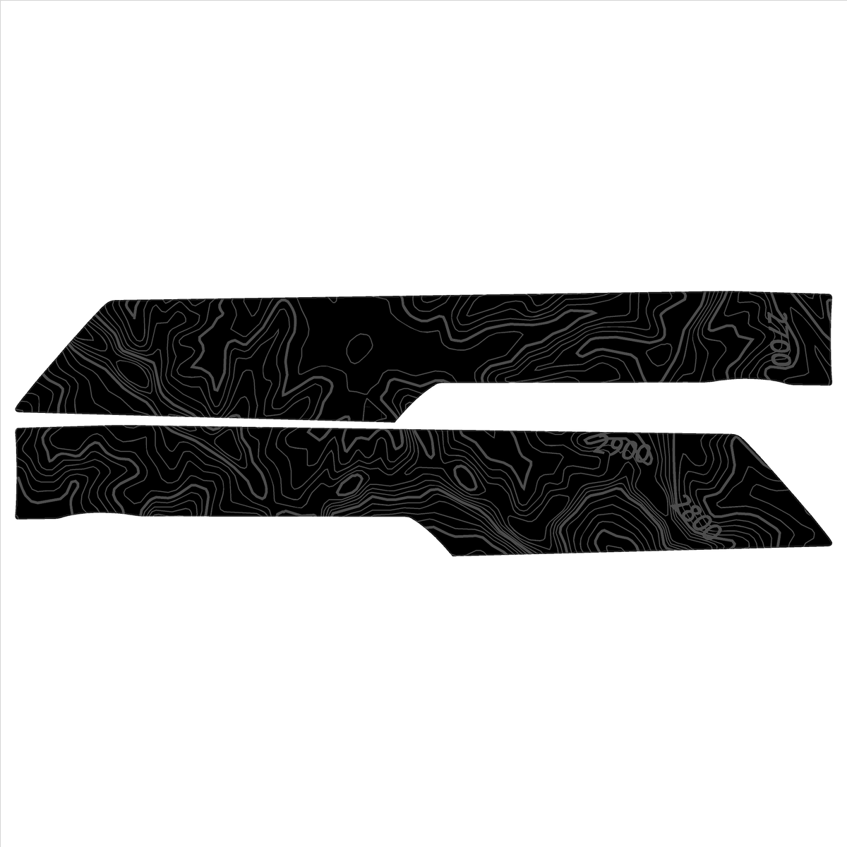 Topo Rear Interior Lower Door Card Insert Overlays (Printed Series) - 2021+ Bronco 4 Door