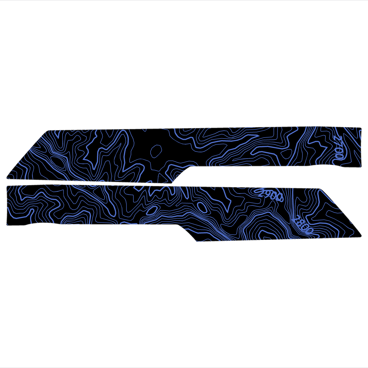 Topo Rear Interior Lower Door Card Insert Overlays (Printed Series) - 2021+ Bronco 4 Door