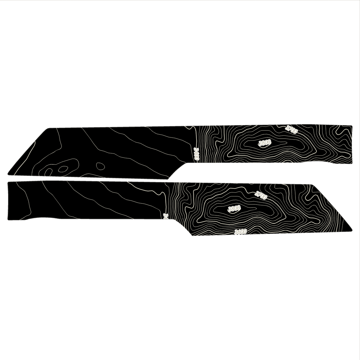 Topo Rear Interior Lower Door Card Insert Overlays (Printed Series) - 2021+ Bronco 4 Door