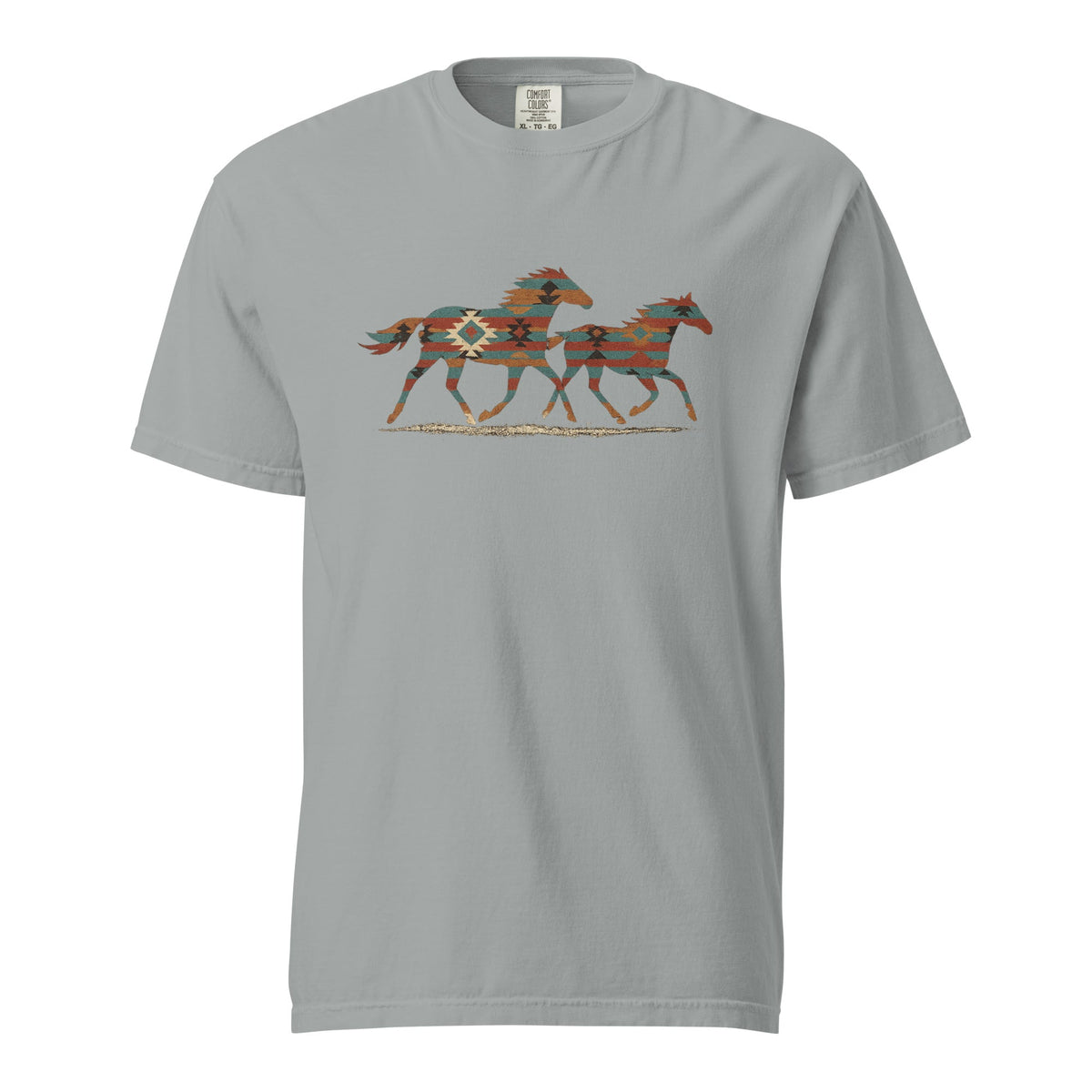 Tribal Running Horses Heavyweight T-Shirt
