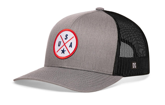 USA Trucker Hat | White-Red-Blue America Snapback