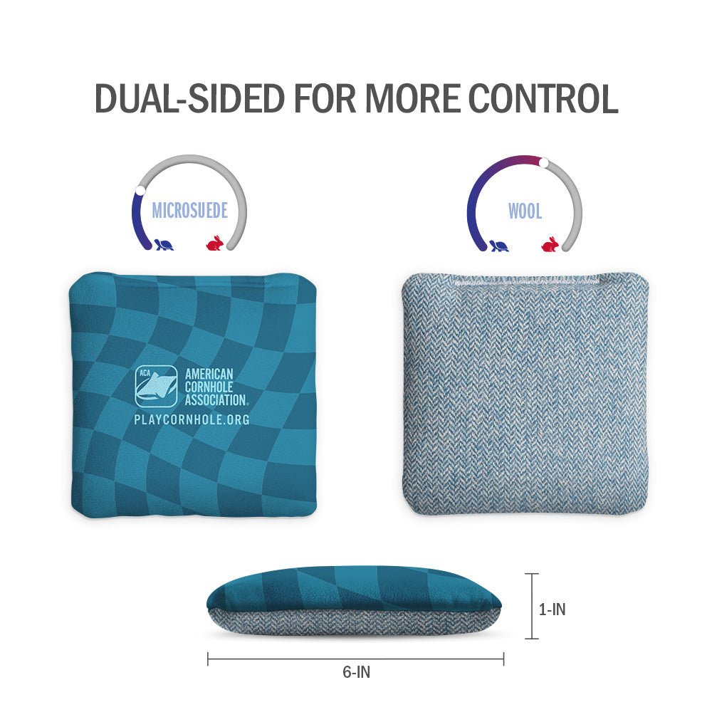 Wavy Retro Checkered Synergy Soft Cornhole Bags