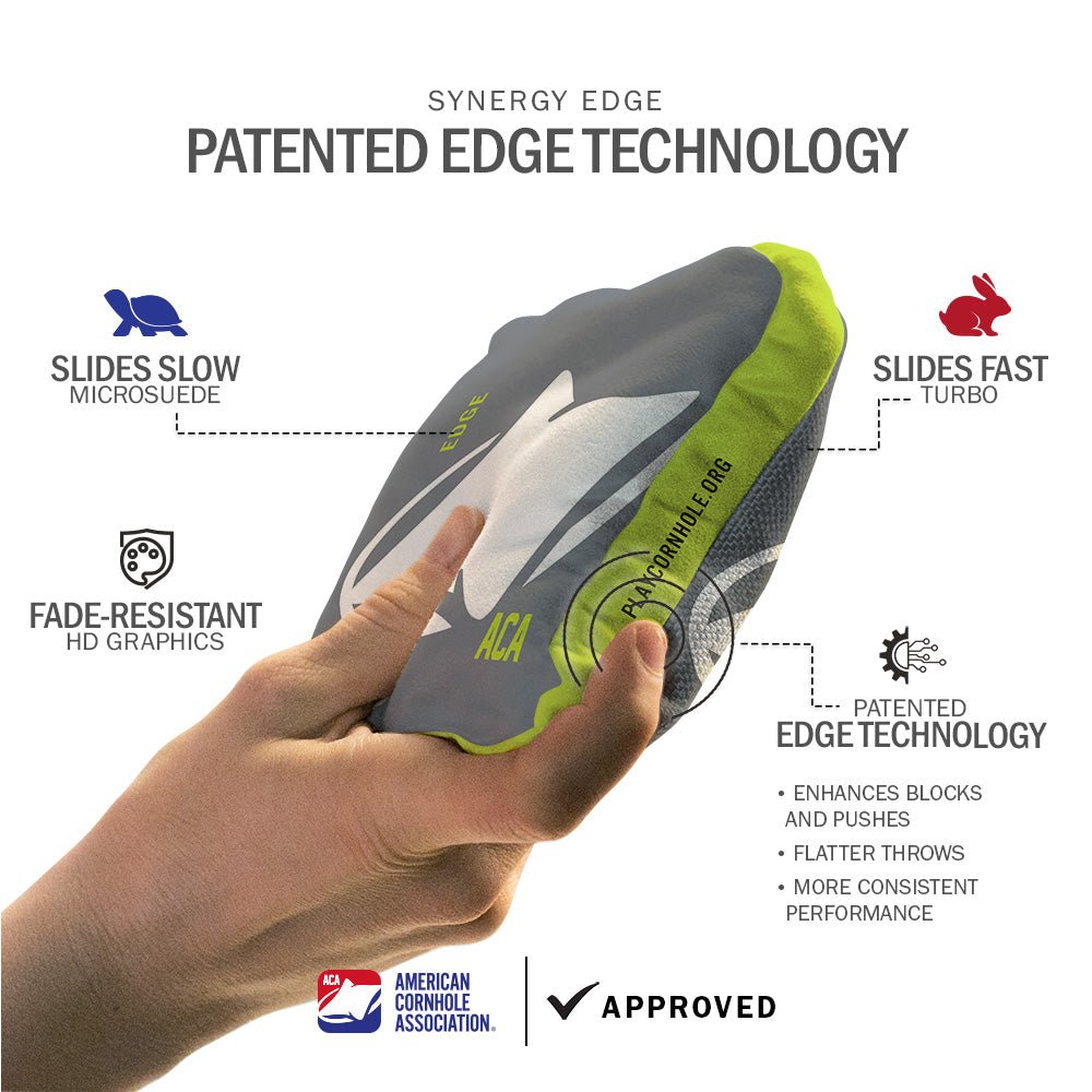 White ACA Logo Synergy Edge Cornhole Bags