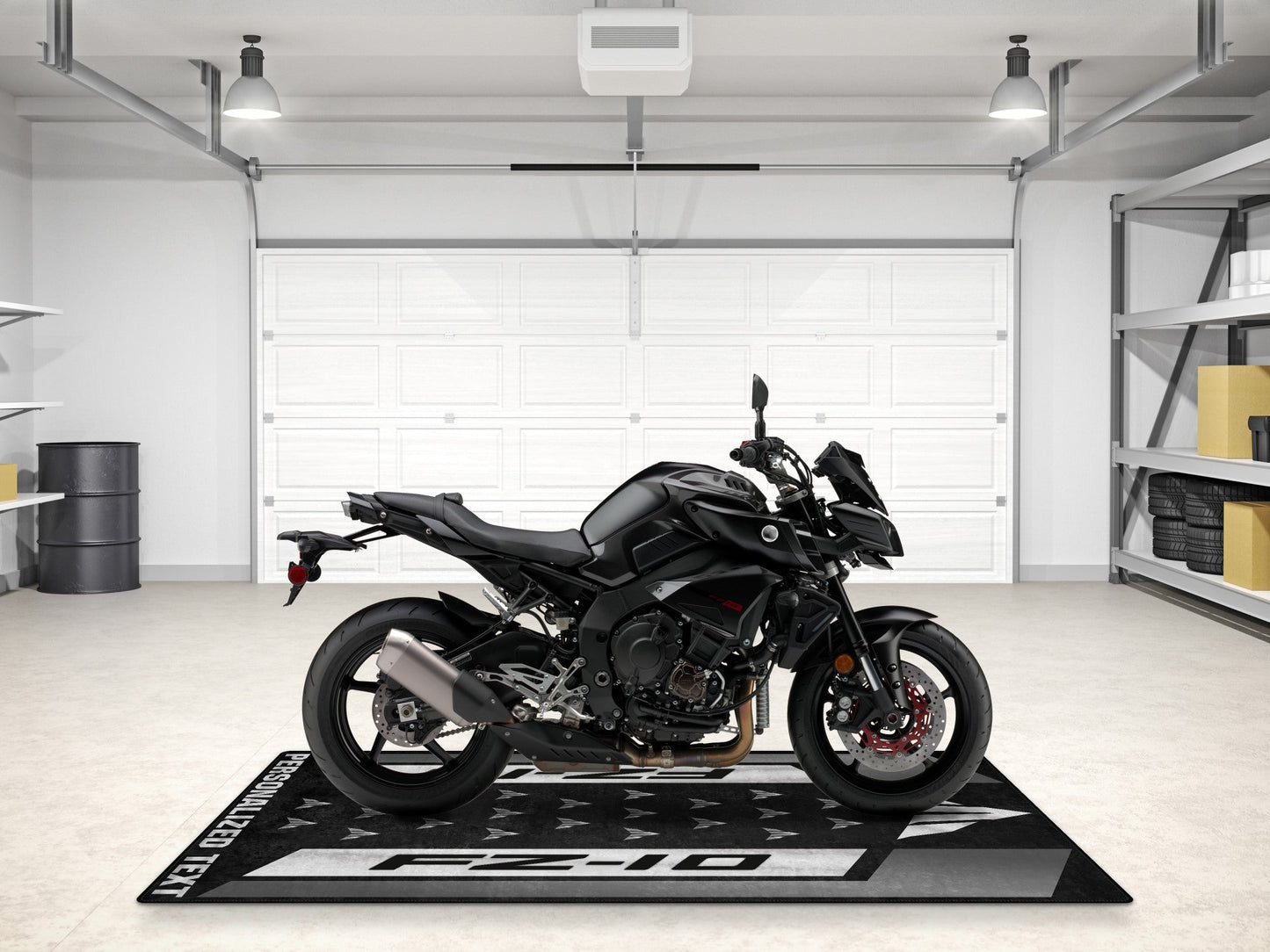 MPM Motorcycle Mat for Yamaha FZ-10 Yellow & Black - MM7256