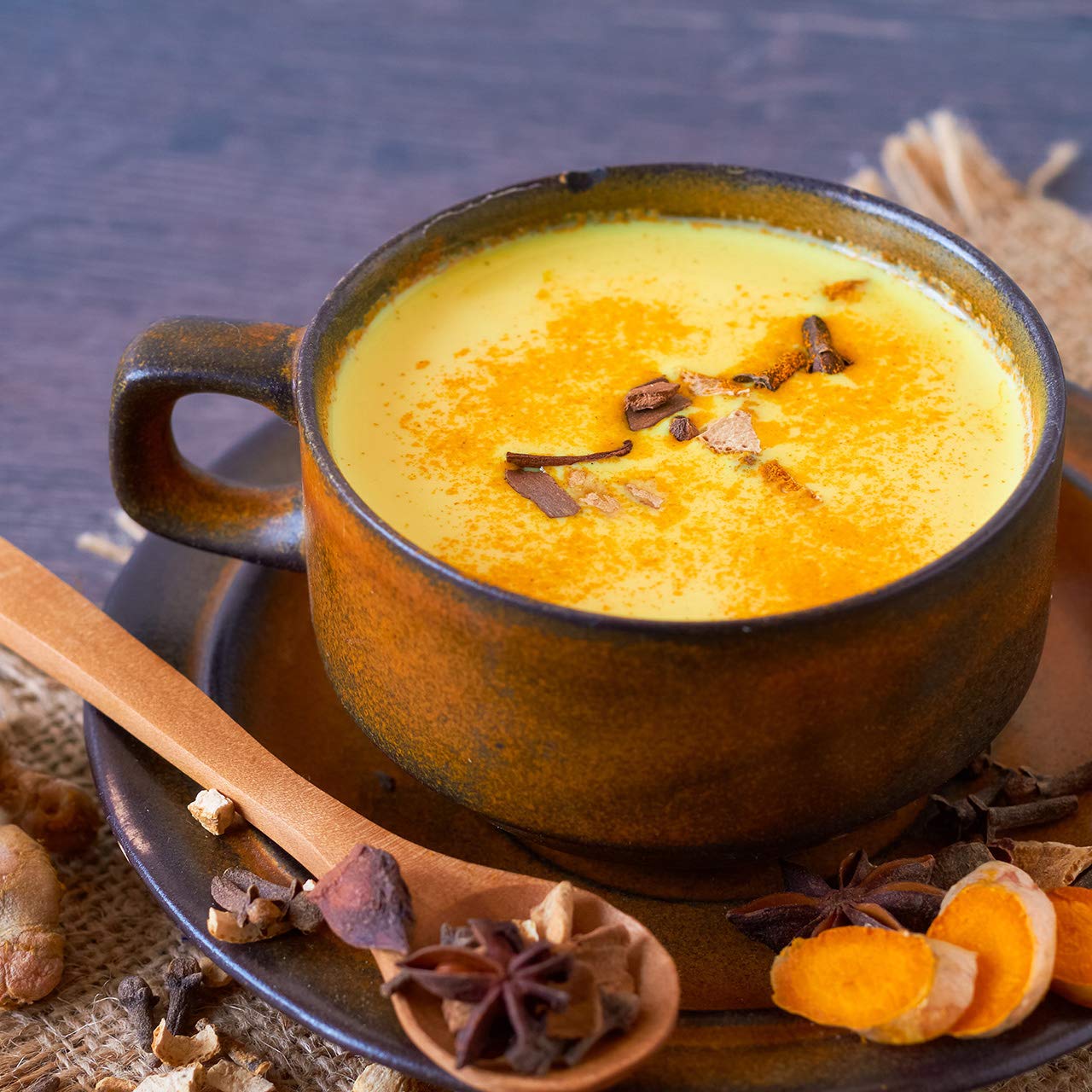 The Spice Lab "Golden Milk" Turmeric Tea Superfood Premium Powder "Tea" (4 oz) (Used to make Golden Milk or as a tasty Turmeric replacement) Sugar Free all Natural