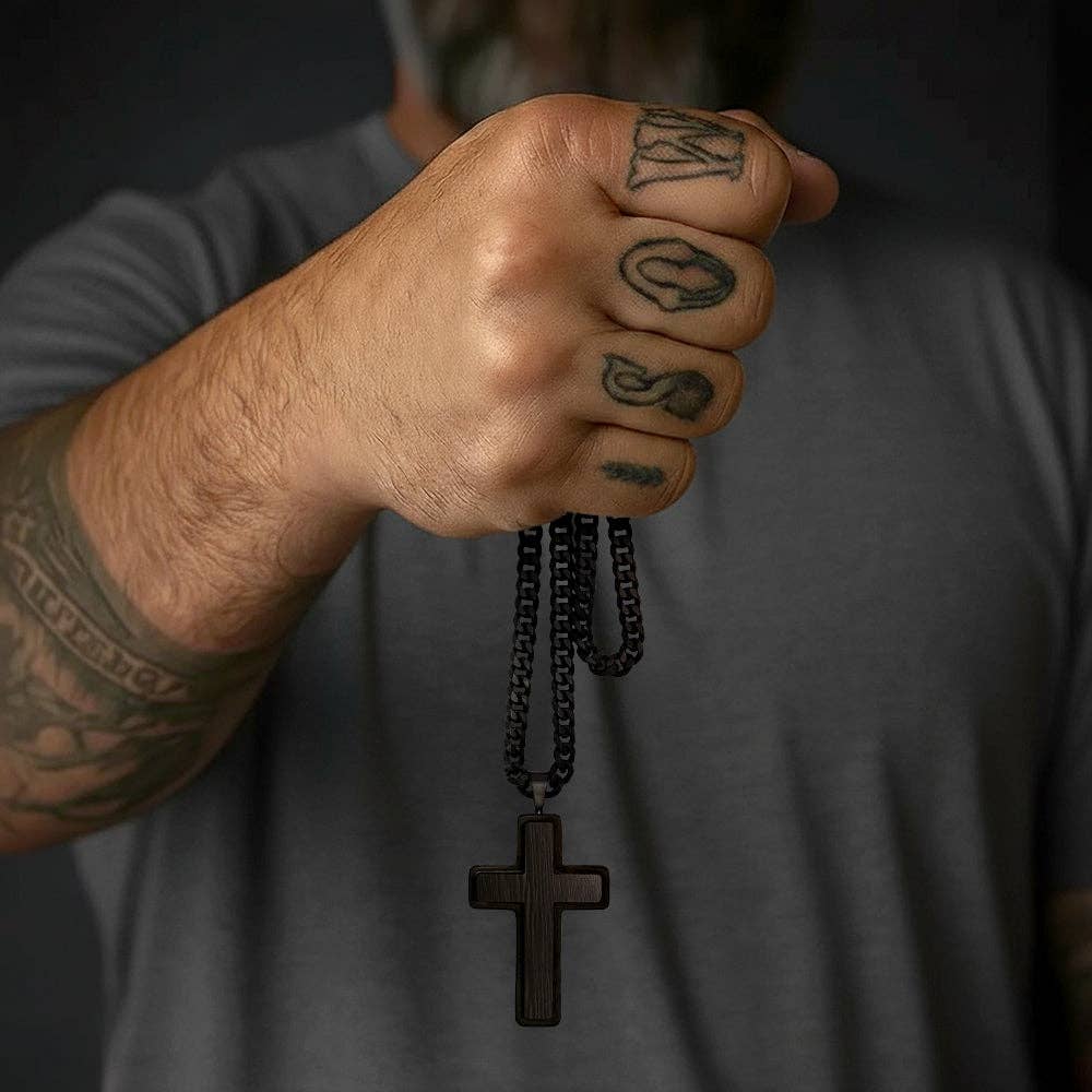 Never Forgotten Legacy Urn Cross Necklace - Helps Pair Veterans With A Service Dog Or Shelter Dog