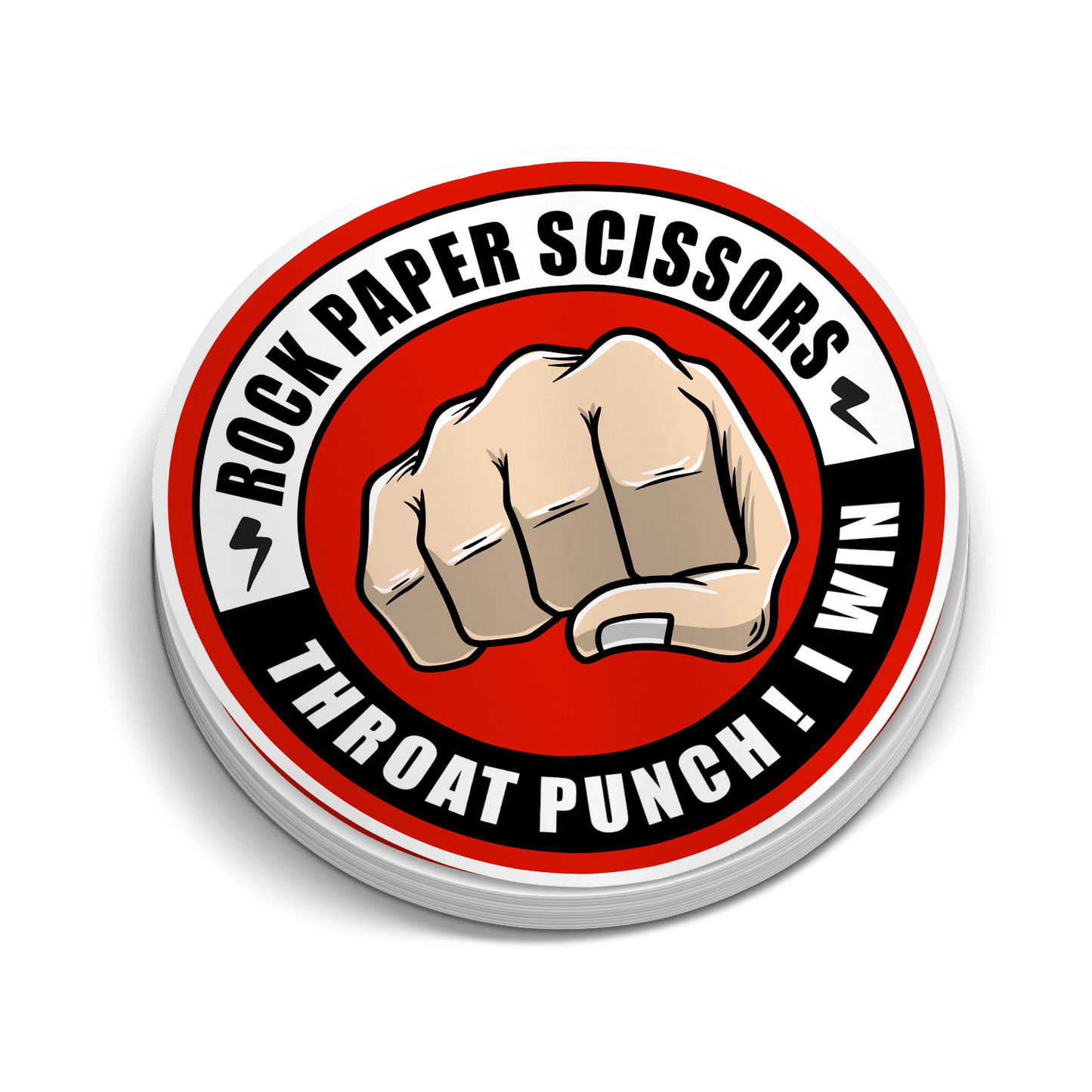 Throat Punch Hardhat Sticker