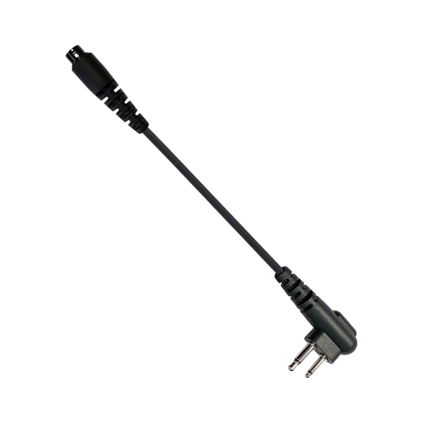 Tactical Radio Adapter/PTT for Headset w/ Quick Disconnect(Hirose): (w/ Electret Mic): US/Civilian/"Peltor" Wiring, Select ComTac III, XPI Models & Select Helicopter Headsets - 2 Pin Motorola HYT Tekk BearCom Blackbox & More