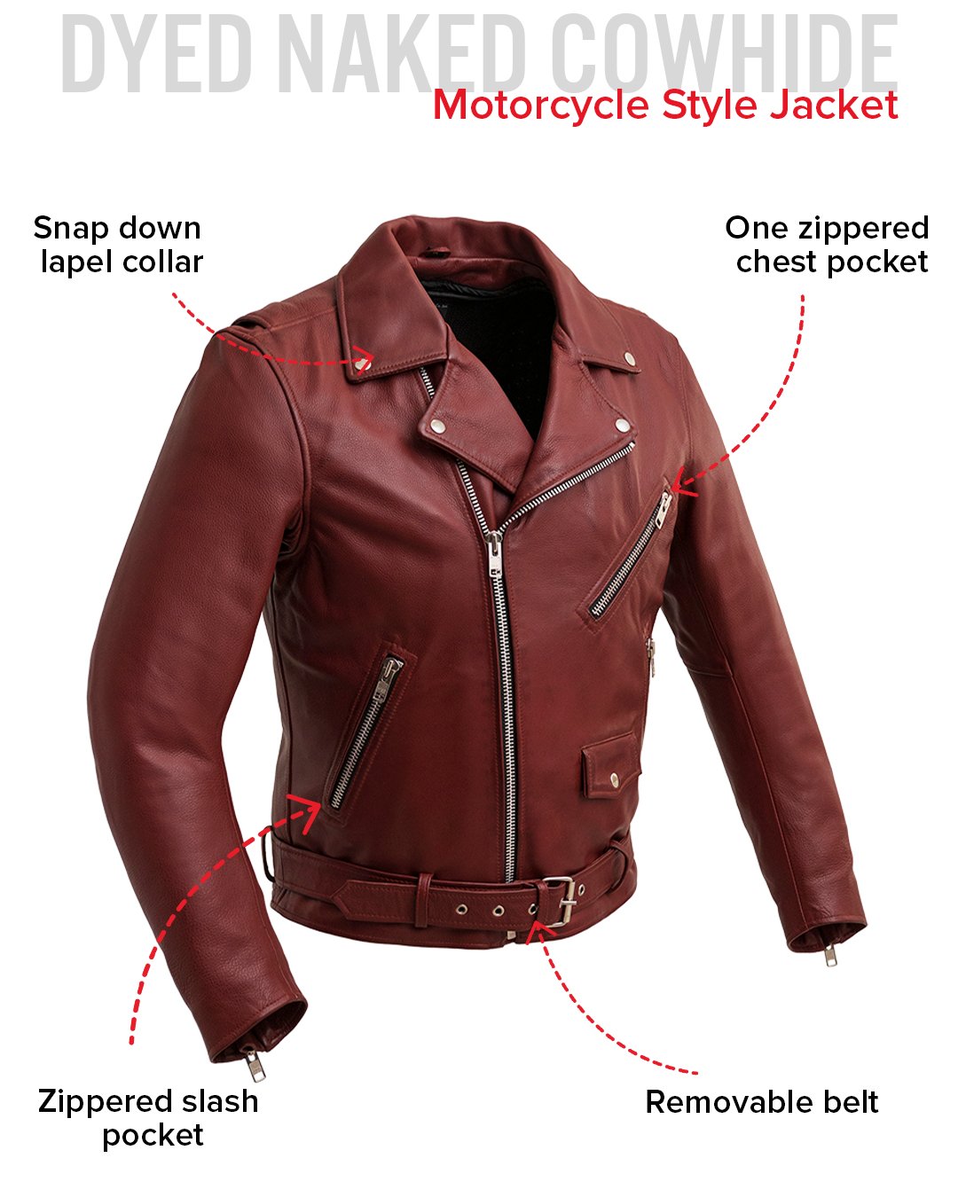 Fillmore Men's Motorcycle Leather Jacket