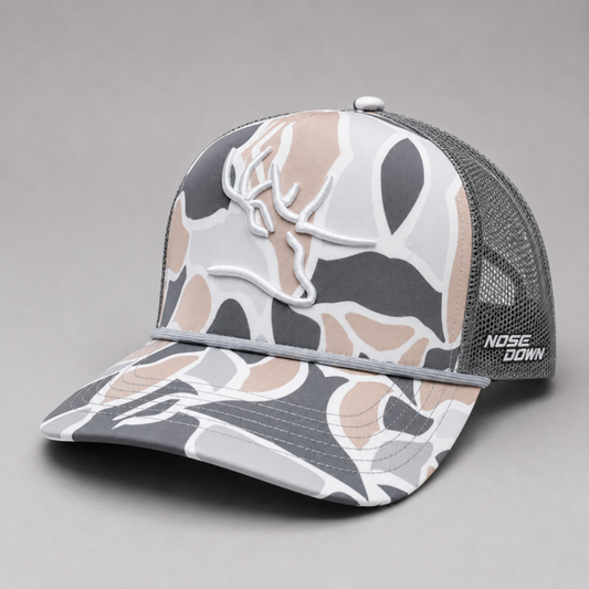 ND Hickory Camo Trucker Embroidered