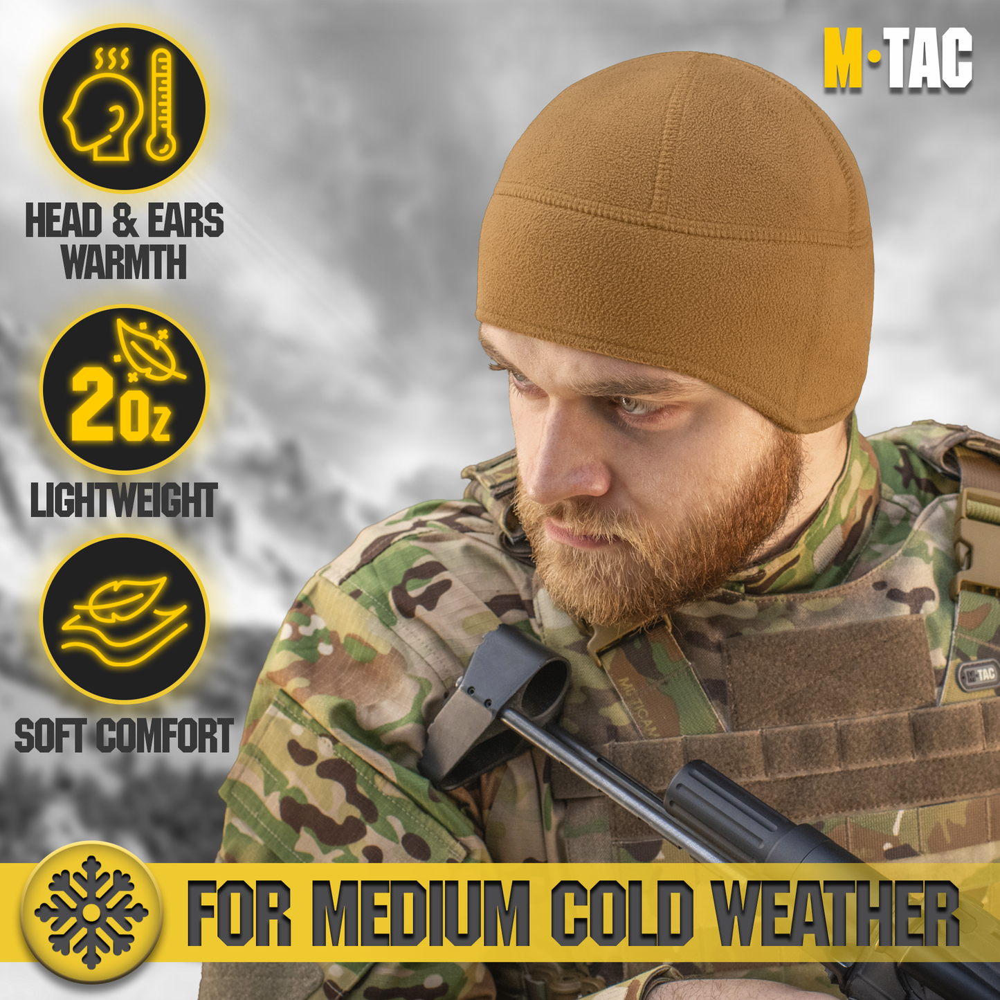 M-Tac Tactical Earflaps Beanie (270 g/m2)