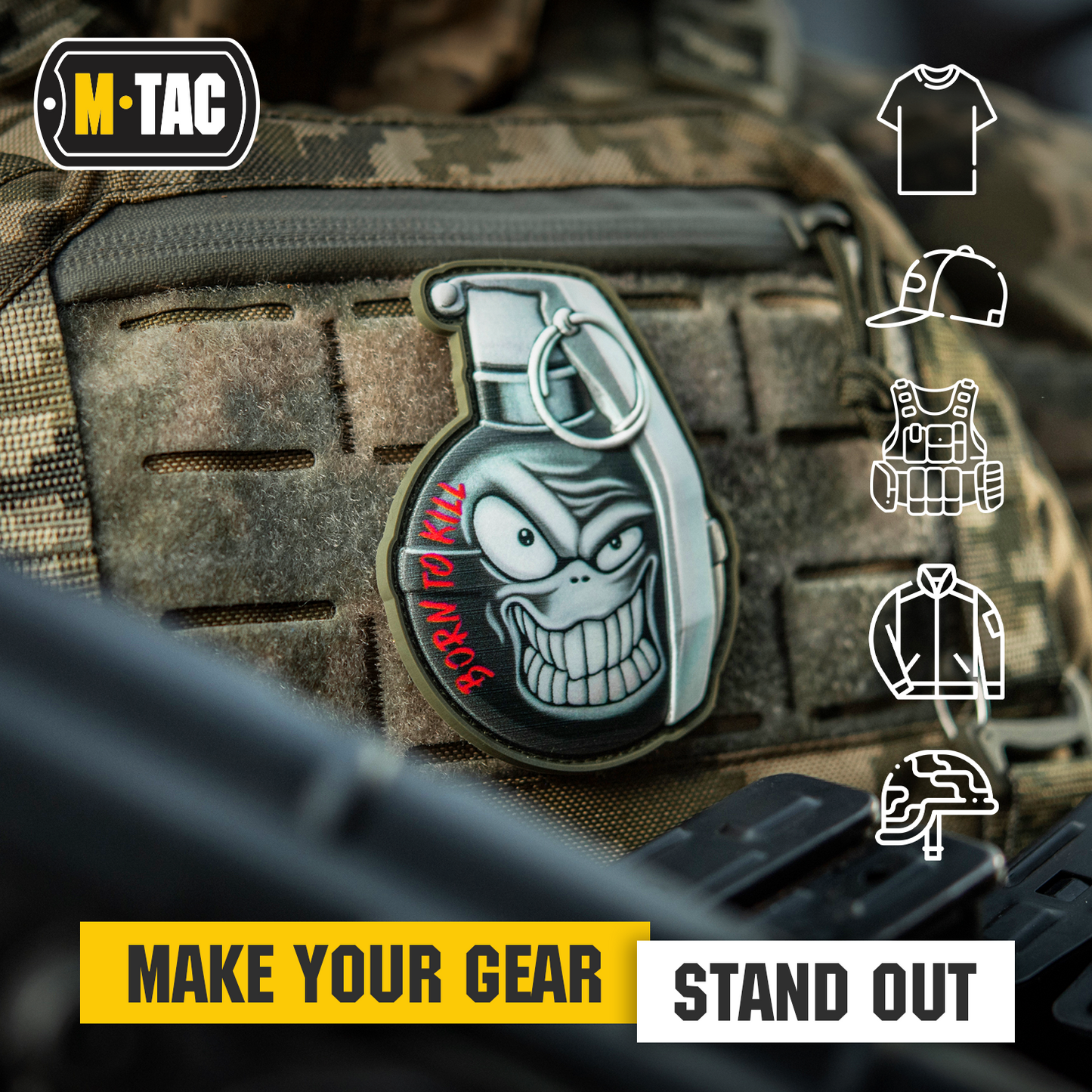 M-Tac M67 Grenade 3D PVC Patch