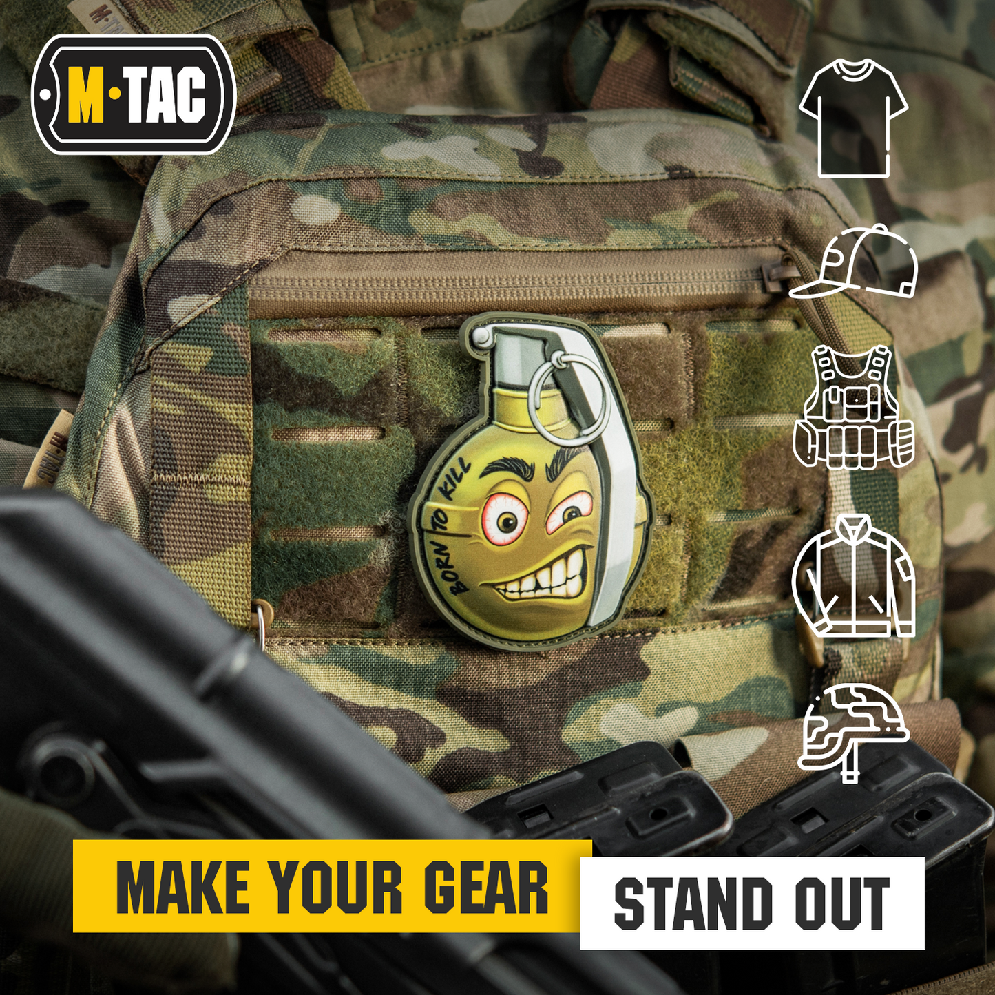 M-Tac M67 Grenade 3D PVC Patch