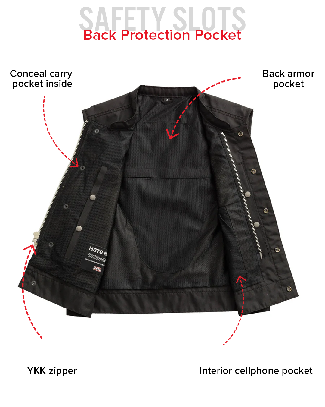 Lowrider Moto Mesh Men's Motorcycle Vest