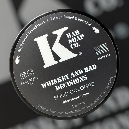 Whiskey & Bad Decisions Solid Cologne (Spice, Vanilla)