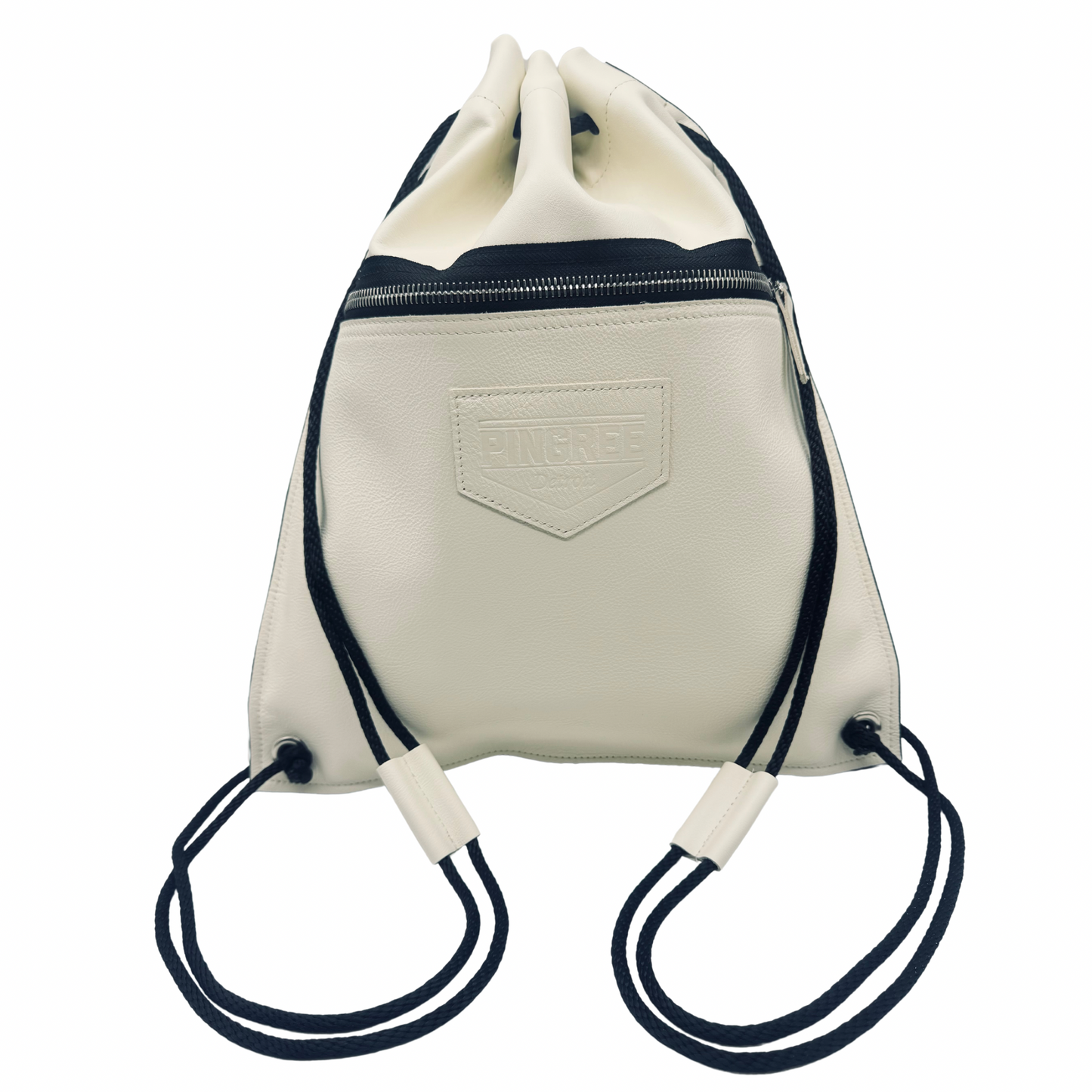 Detroit Drawstring Backpack in Leather ( Made to Order)