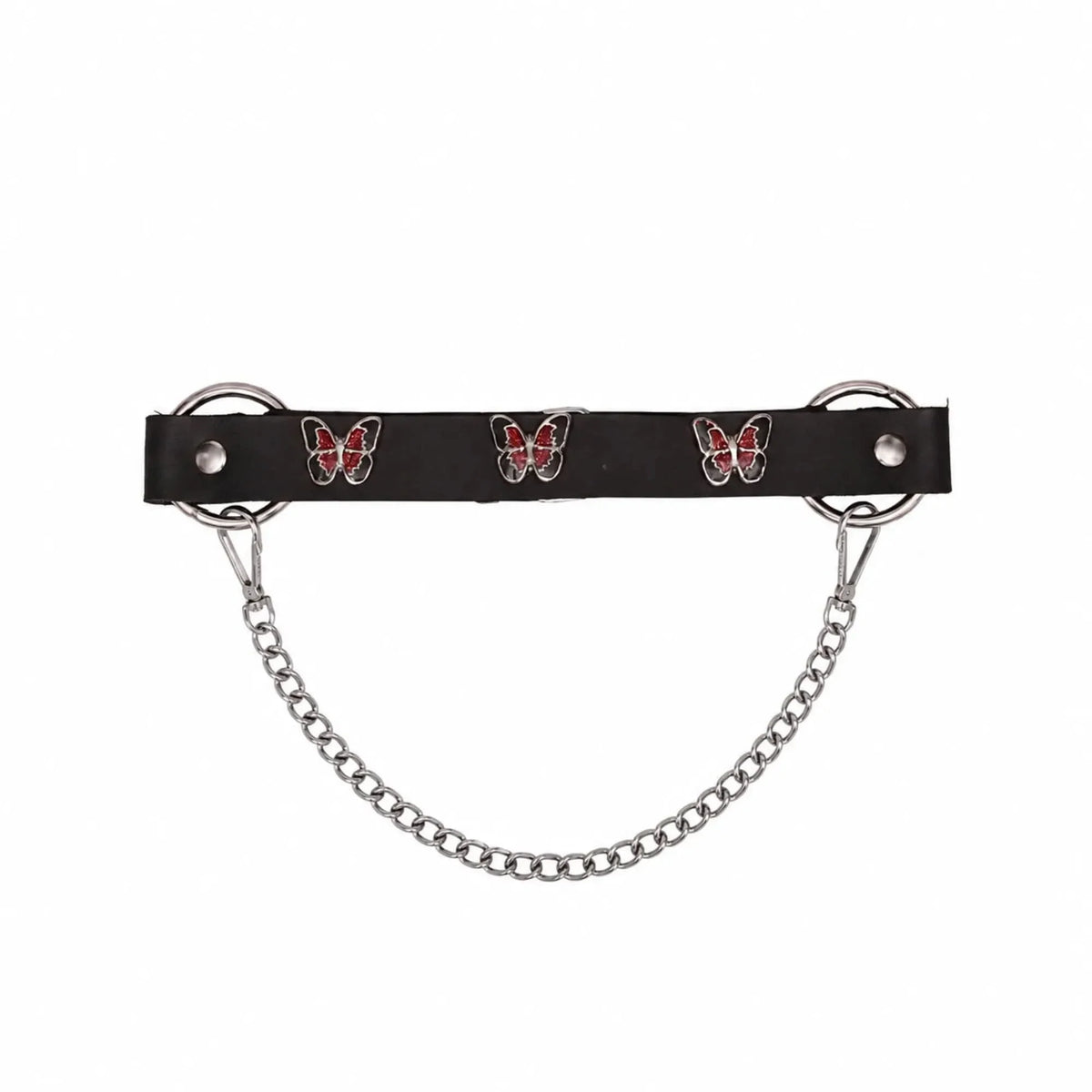 Boot Chain - Crimson Red Butterfly