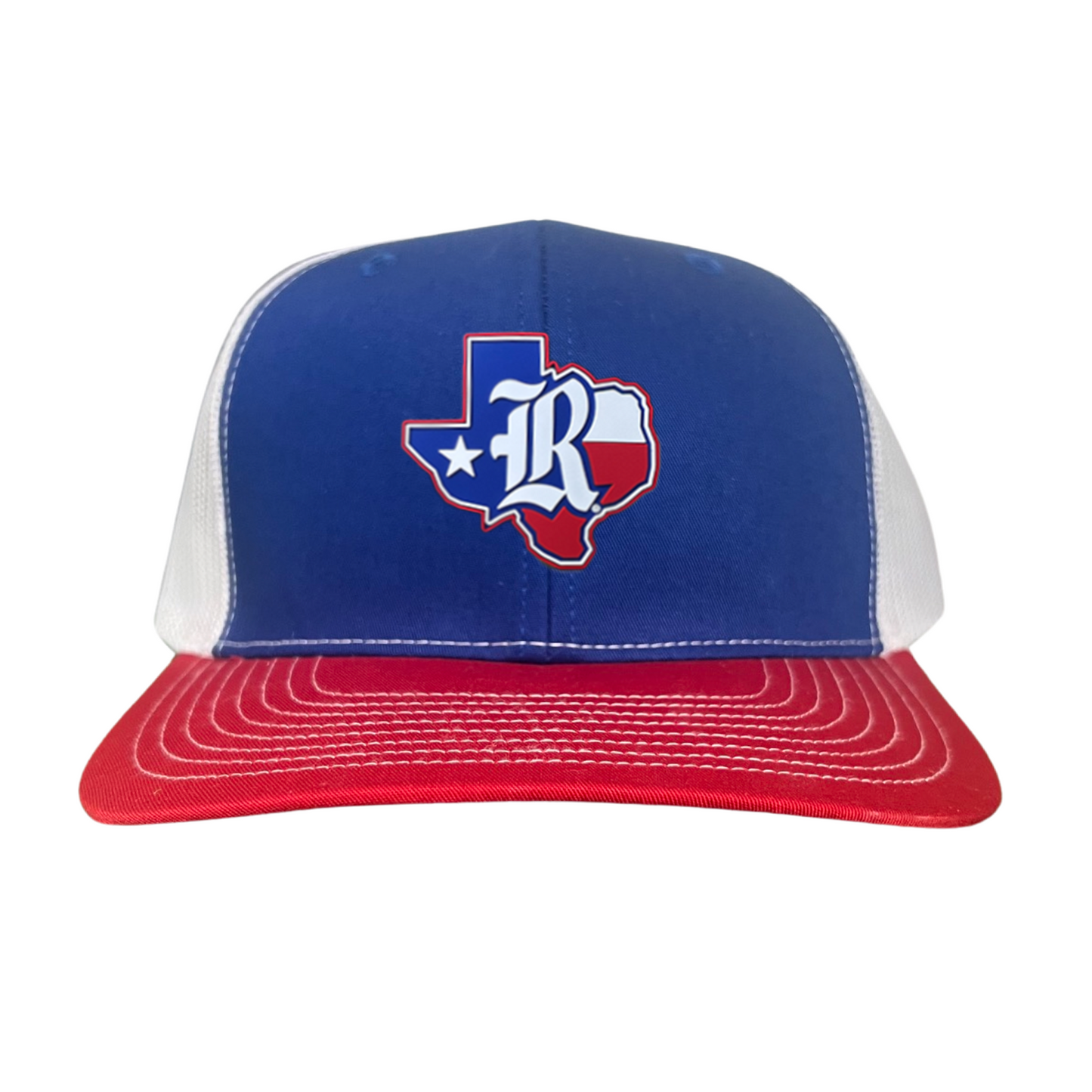 Rice University Old R State of Texas with Flag  Rubber Patch / Hats / 251 / Rice056 / MM