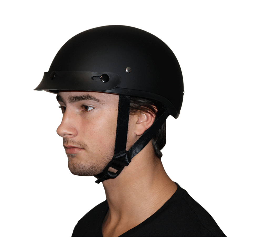 DOT Approved Daytona Skull Cap Half Shell Motorcycle Helmet - Beanie Style for Motorcycles, Cruisers, Scooters, and Mopeds - Hi-Gloss White