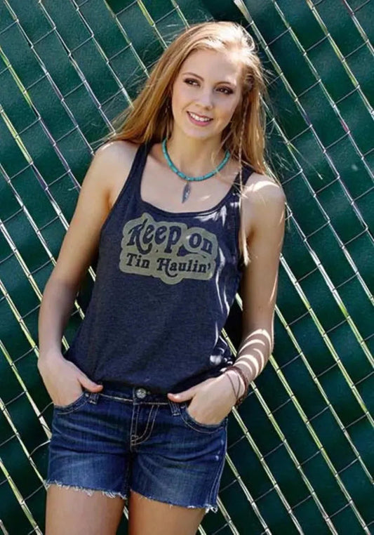 Tin Haul Keep On (Grey) - Women's Tank Top