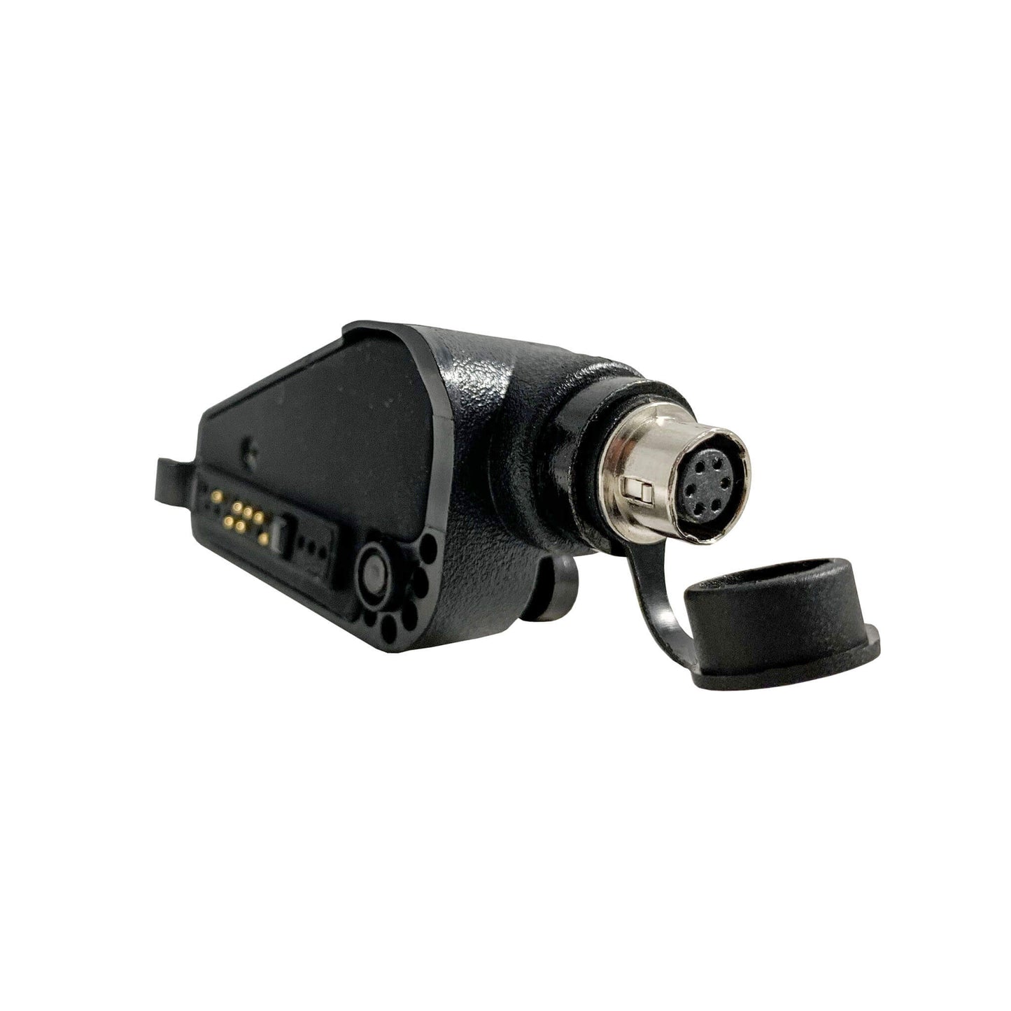 PolTact V1 Tactical Comms Headset w/ Active Hearing Protection & Quick Disconnect (Hirose) Adapter - EF Johnson VP5000 VP6000 VP8000 Series