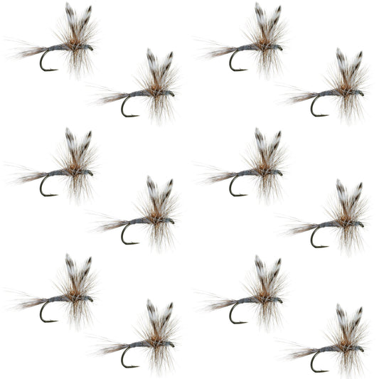 Adams Classic Dry Fly - 1 Dozen Flies Hook Size 10