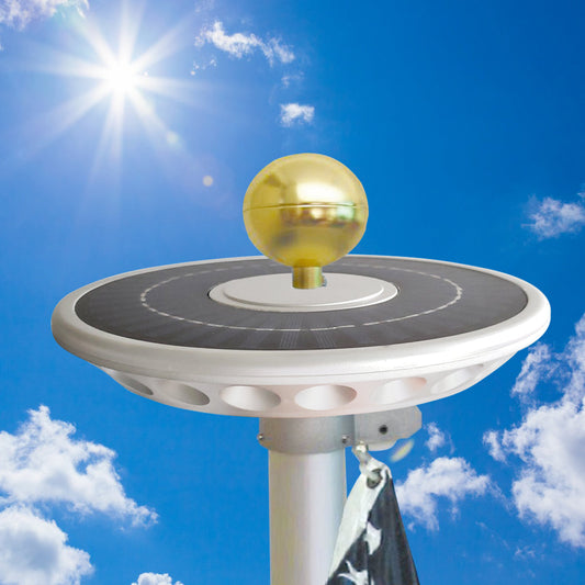 Double Row Solar Flagpole Top Light | 40 LED Automatic Flag Illumination