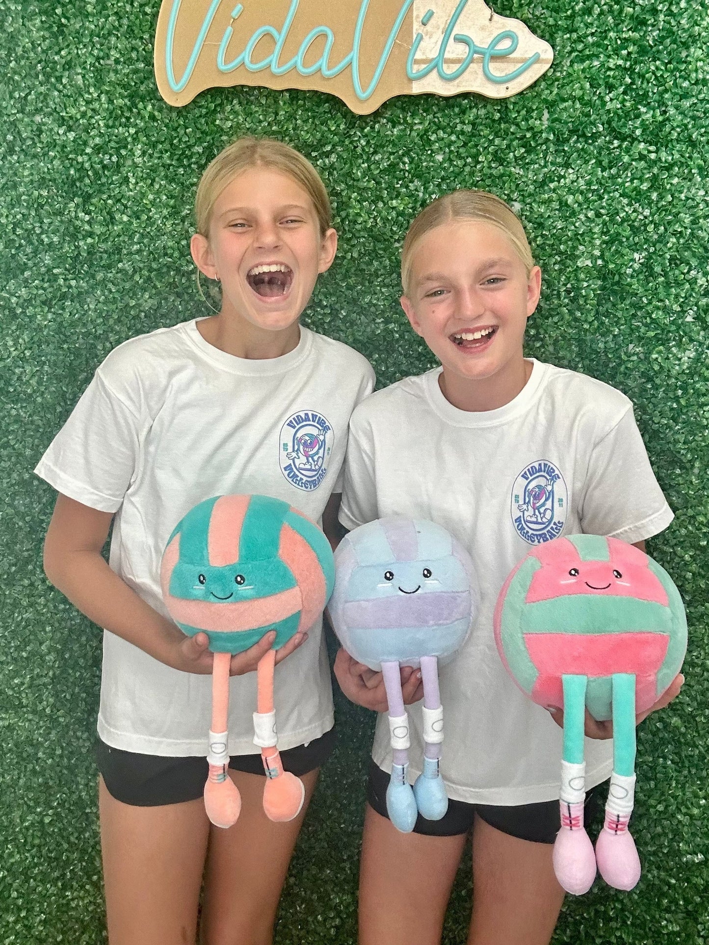 Teal & Coral Volleyball Plush "Setti"