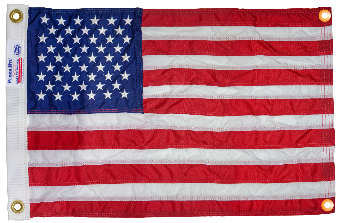 WallSafe™ Nylon Wall-Mounted American Flag | Reinforced Edge Grommets | Made in USA