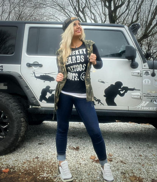 Whiskey And Beards Long Sleeve