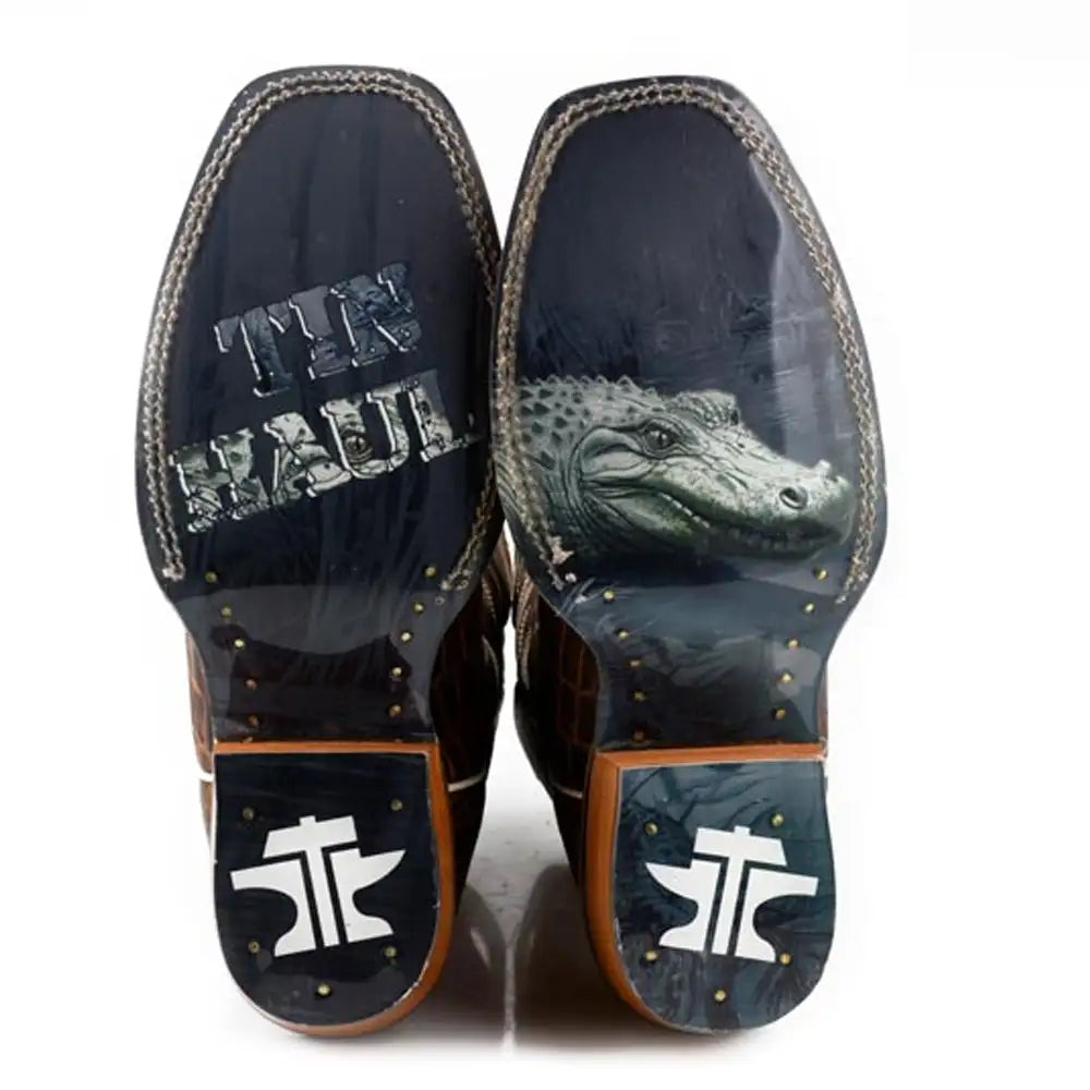 Tin Haul Wild Croc/Crocodile Sole - Men's Leather Cowboy Boot