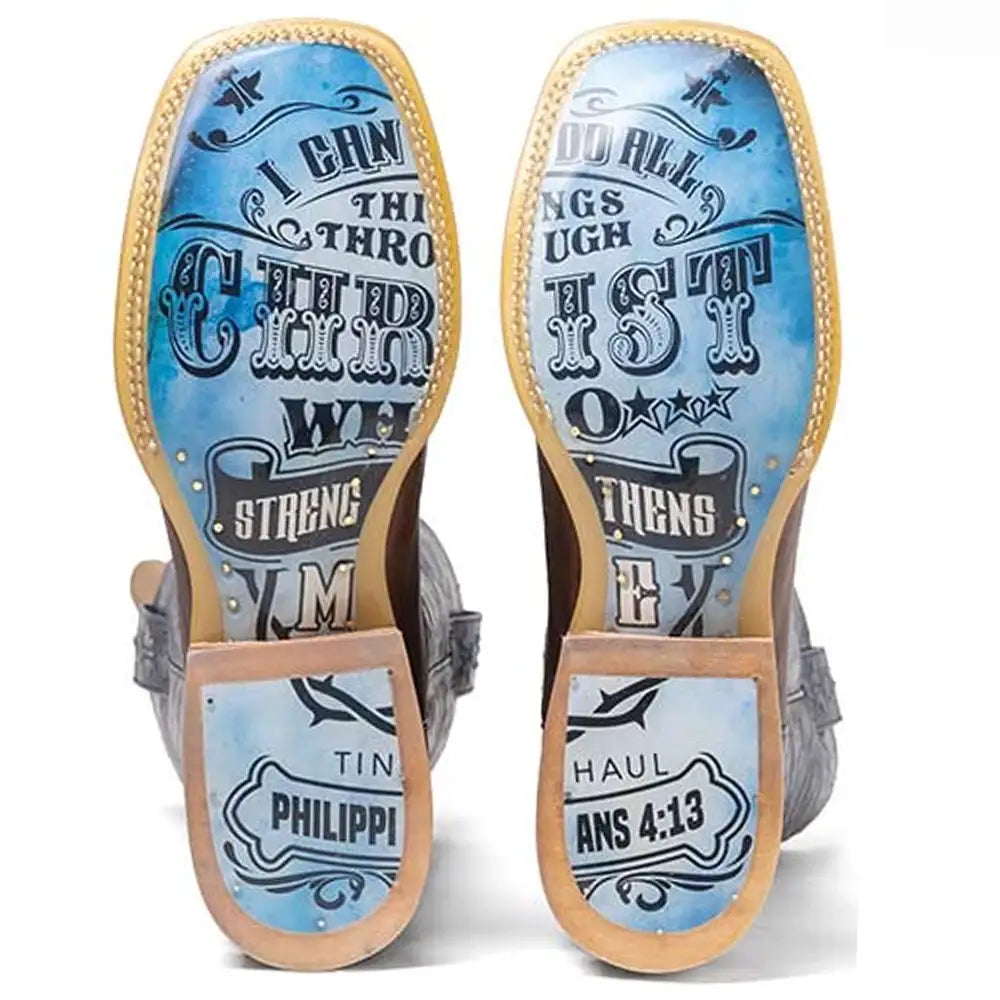 Tin Haul Ichtusacross/Strength - Men's Leather Cowboy Boot